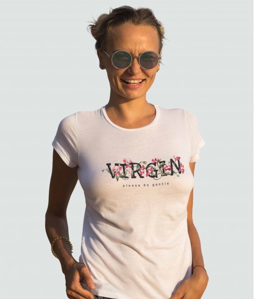 Дамска тениска с щампа Арт VIRGIN Be Gentle - TShirtArtShop.com